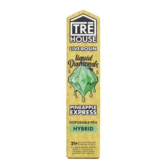 Live Rosin Liquid Diamonds THC Vape Pen with D8 + D9 + D10+ HHC + THC-P Pineapple Express – Trē House, THC vape pen