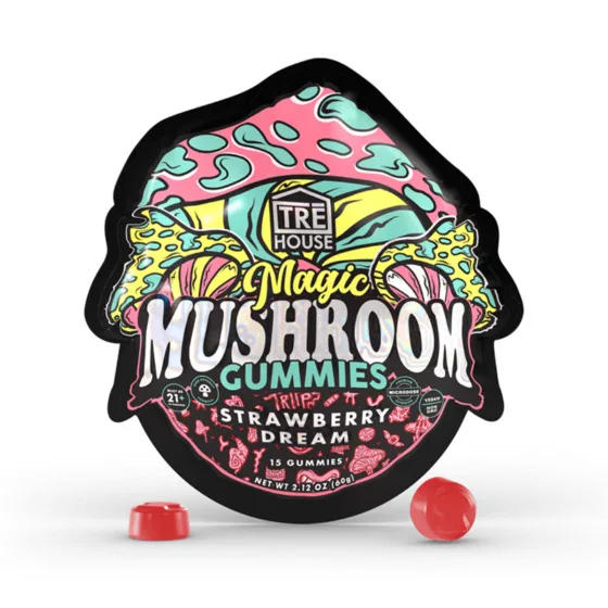 Magic Mushroom Gummies Strawberry Dream – Trē House, mushroom gummies pack