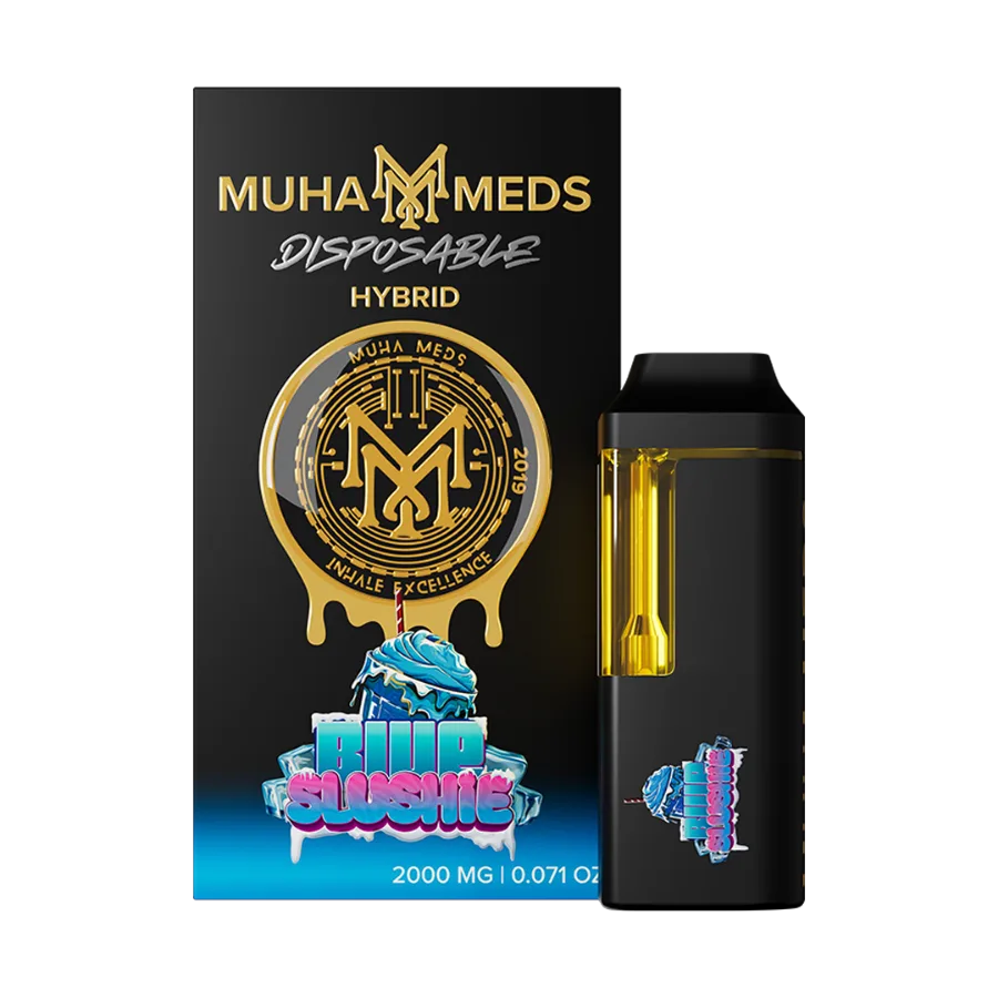 Muha Meds Blue Slushie THC Vape – 2 G Hybrid Disposable Pen, disposable vape