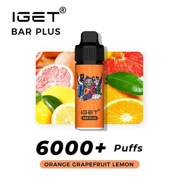 Orange Grapefruit Lemon – IGET Bar Plus 6000 Puffs, disposable vape