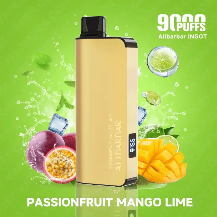 Passionfruit Mango Lime Alibarbar Ingot 9000 Vape, disposable vape