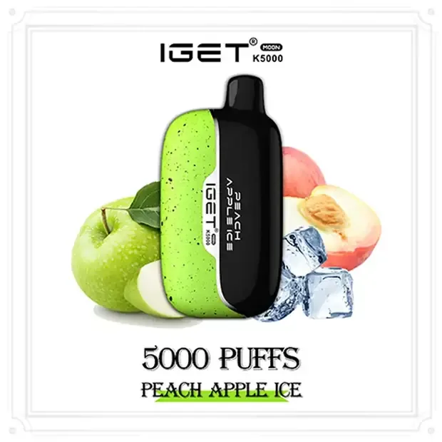 Peach Apple Ice – IGET Moon 5000 Puffs, disposable vape