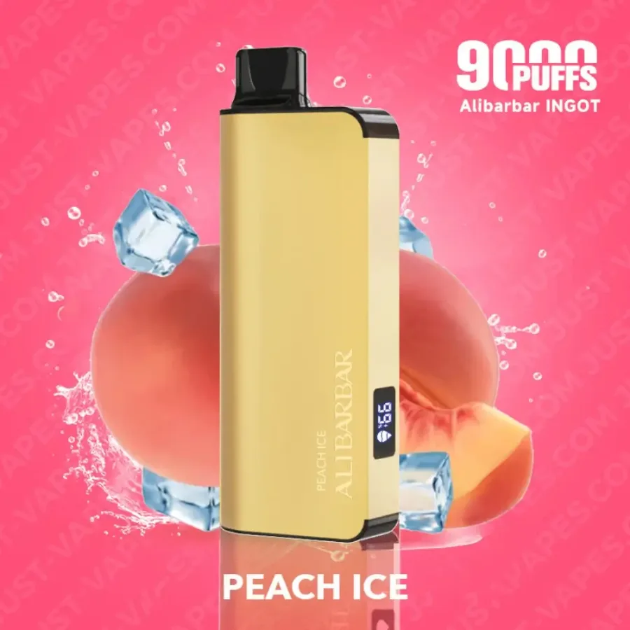 Peach Ice Alibarbar Ingot 9000 Vape, disposable vape