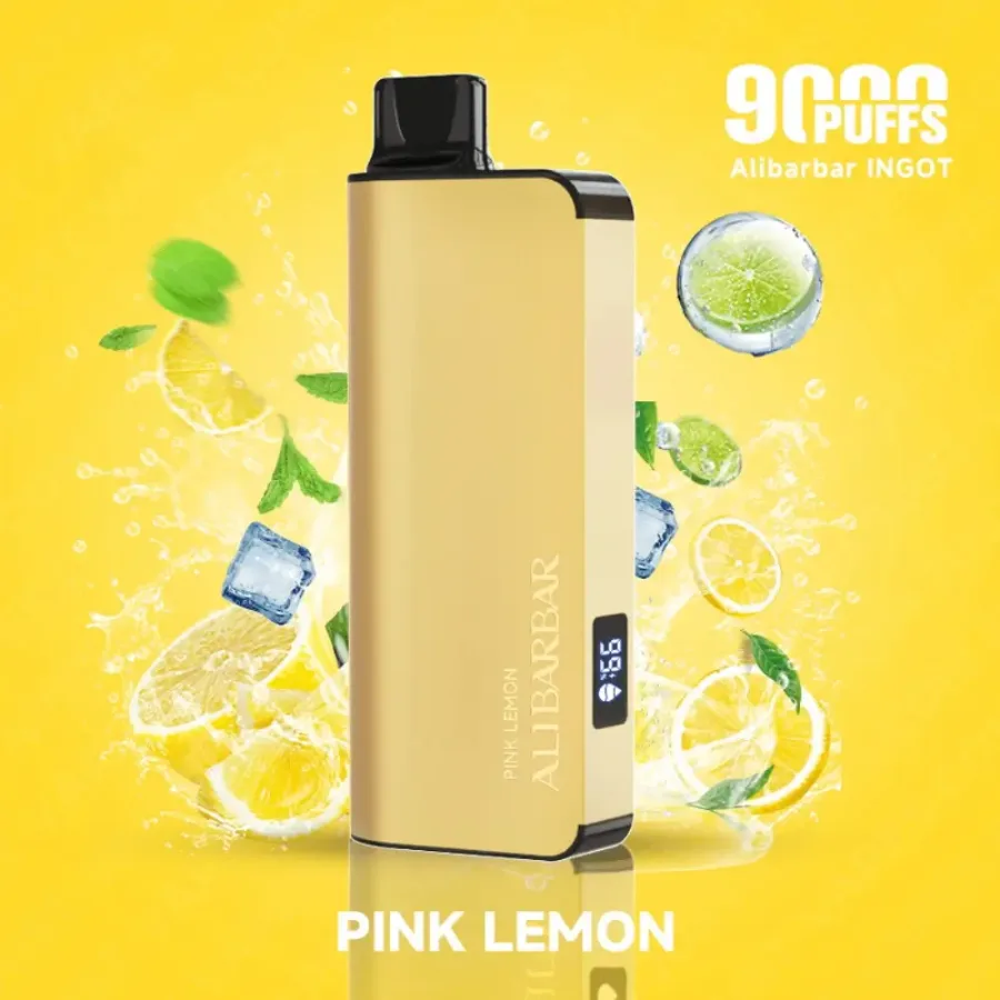 Pink Lemon Alibarbar Ingot 9000 Vape, disposable vape