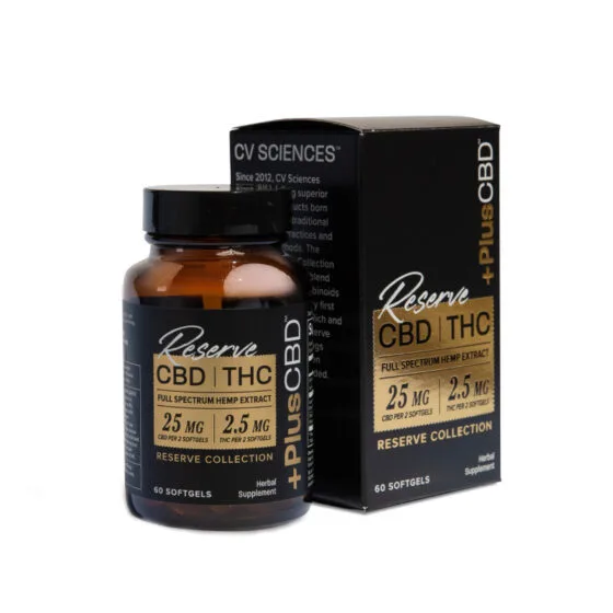 Pluscbd – CBD Capsules – Cbd:d9 Reserve Collection Softgels – 27.5mg, THC oil tincture bottle