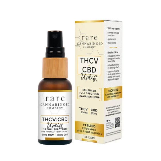 Rare Cannabinoid – THCV & CBD Tincture – Thcv:cbd Uplift Oil – 250mg, THC oil tincture bottle