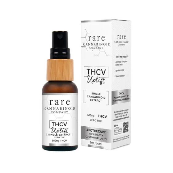 Rare Cannabinoid – THCV Tincture – Uplift Oil – 500mg, THC oil tincture bottle