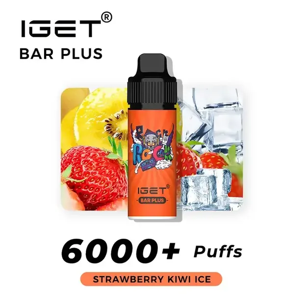 Strawberry Kiwi Ice – IGET Bar Plus 6000 Puffs, disposable vape