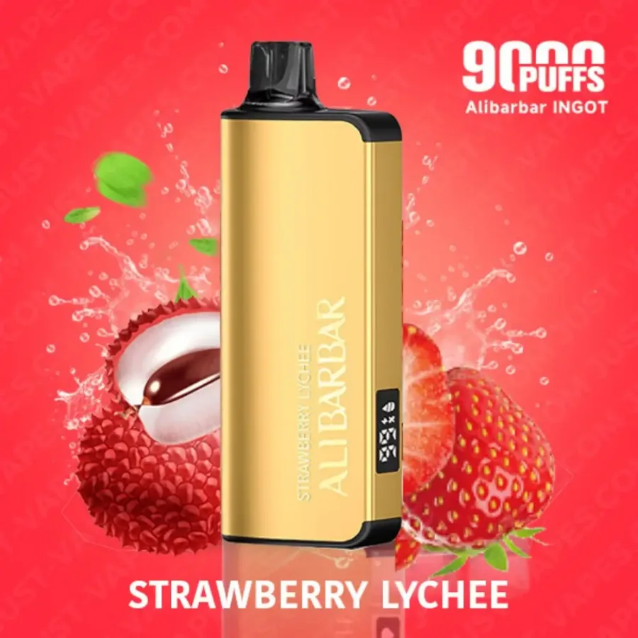 Strawberry Lychee Alibarbar Ingot 9000 Vape, disposable vape