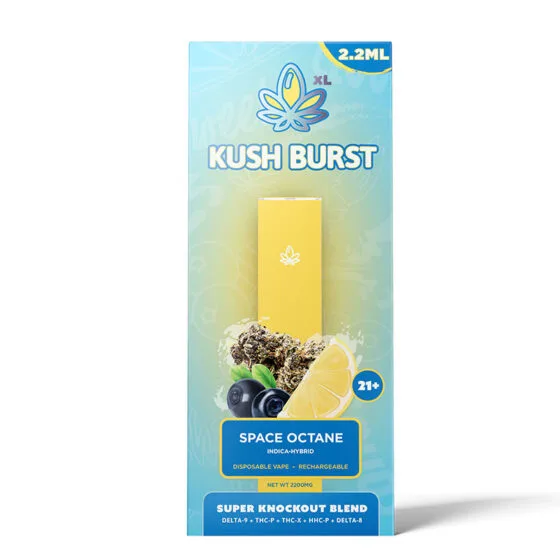 Super Knockout THC Vape Pen with Delta 9 + THC-P + THC-X + HHC- P + Delta 8 – Space Octane – Kush Burst, THC vape pen