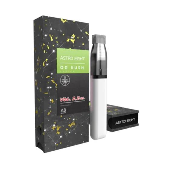 Weed Pen – D8 Disposable Vape Pen – OG Kush – 2.2ml by Astro Eight, THC vape pen